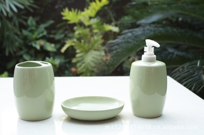 福建省德化縣利源陶瓷 精制衛浴三件套6148，點亮家居藝術生活